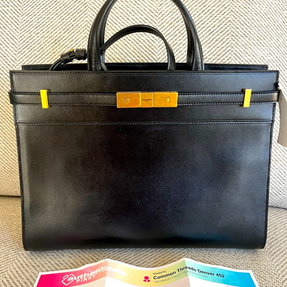 YSL Saint Laurent Manhattan Calfskin Purse